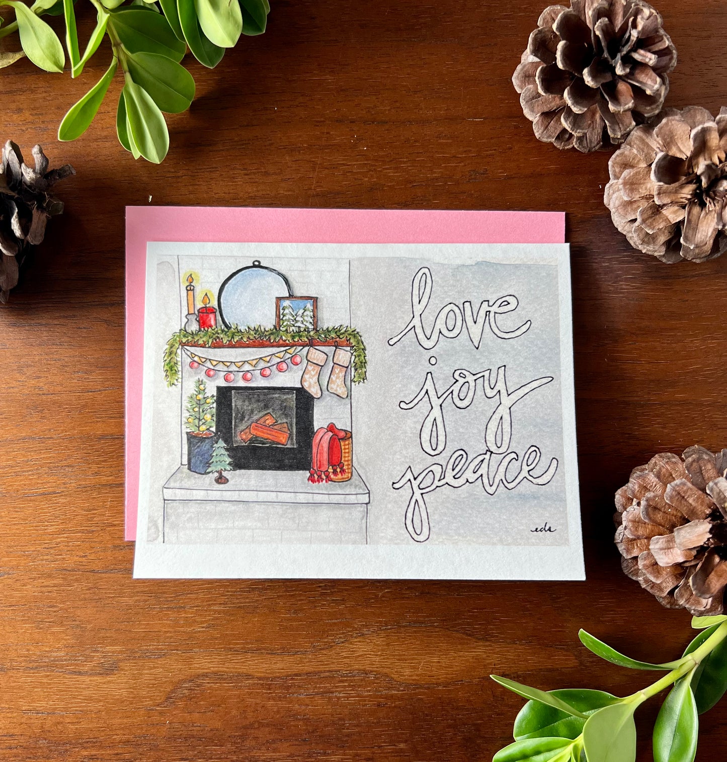 "Love, Joy, Peace" Single Greeting Card
